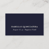 Royal Blue Princess Dress Personalisiert Platzkarte (Rückseite)