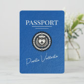 Royal Blue Puerta Vallarta Passport Save The Date (Stehend Vorderseite)