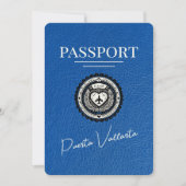 Royal Blue Puerta Vallarta Passport Save The Date (Vorderseite)