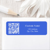 Royal Blue QR Code Business Rücksendeadresse (Insitu)