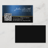 Royal Blue QR Code Economist Business Card Visitenkarte (Vorne/Hinten)