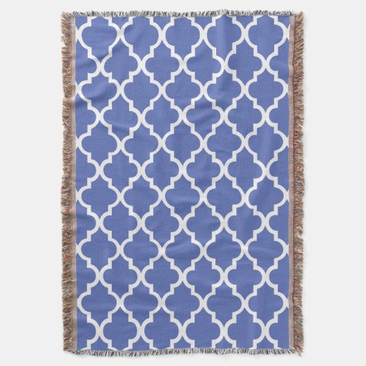Royal Blue Quatrefoil Tiles Pattern Decke (Vorderseite Vertikal)