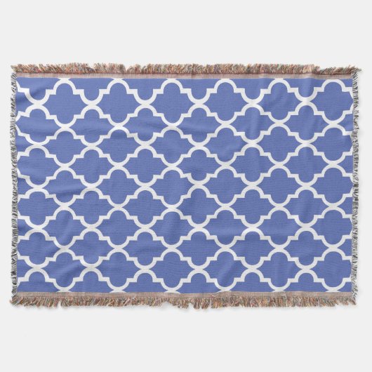 Royal Blue Quatrefoil Tiles Pattern Decke (Vorderseite)