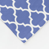 Royal Blue Quatrefoil Tiles Pattern Fleecedecke (Ecke)