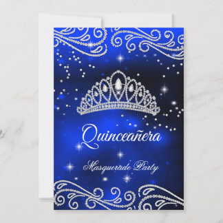 Royal Blue Quinceanera 15. Geburtstag Einladung