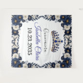 Royal Blue Quinceanera Backdrop Tapestry Wandteppich (Vorderseite (Horizontal))