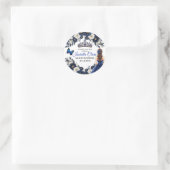 Royal Blue Quinceañera Butterfly Favor Sticker (Tasche)