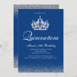 Royal Blue Quinceanera Einladungen