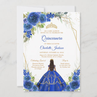 Royal Blue Quinceanera Invitation Einladung