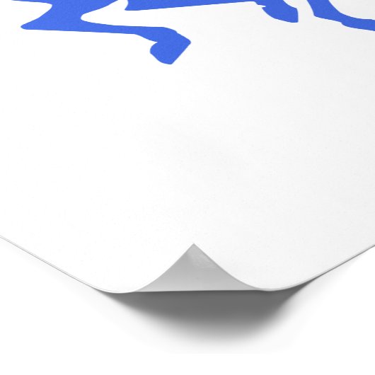 Royal Blue Racing Poster (Ecke)