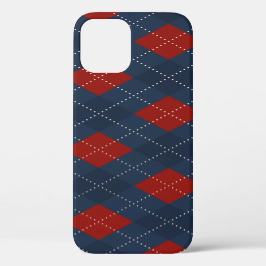 Royal Blue Raute Weihnachtsmuster Case-Mate iPhone Hülle (Rückseite)