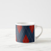 Royal Blue Raute Weihnachtsmuster Espressotasse (Rechts)