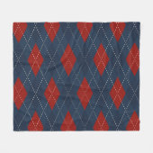 Royal Blue Raute Weihnachtsmuster Fleecedecke (Vorderseite (Horizontal))
