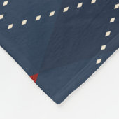 Royal Blue Raute Weihnachtsmuster Fleecedecke (Ecke)