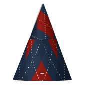 Royal Blue Raute Weihnachtsmuster Partyhütchen (Links)