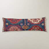 Royal Blue Red Kazak El Paso Vibes  Seitenschläferkissen (Rückseite)