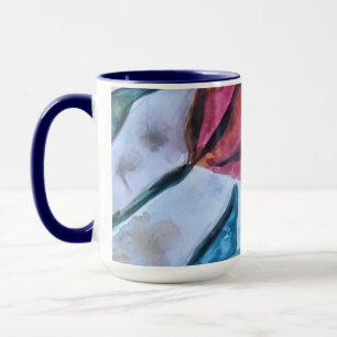 Royal Blue Red und Türkis Tasse
