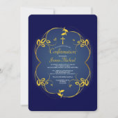 Royal Blue Religious Einladung (Vorderseite)