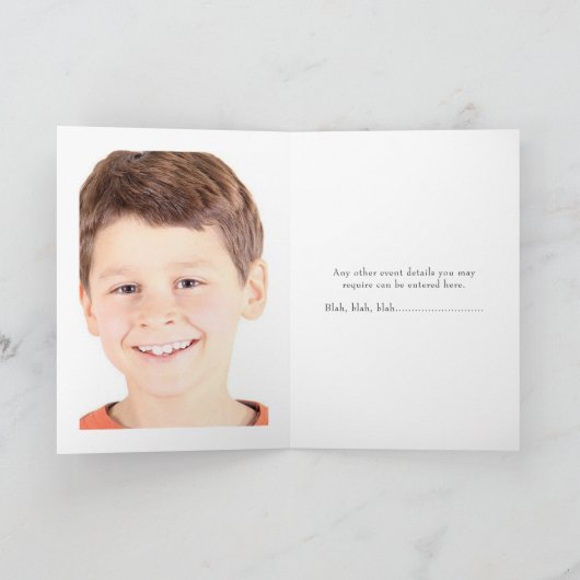 Royal Blue Retro Bowling Birthday Party Einladung (Innenseite)