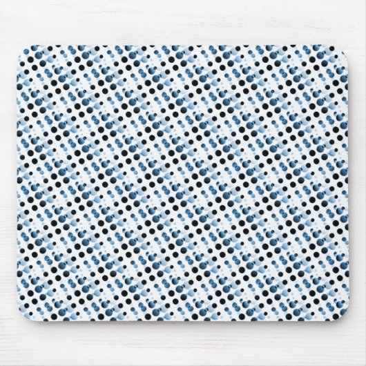 Royal Blue Retro Bubbles Mousepad (Vorne)