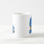 Royal Blue Retro Quad Roller Skate Personalisiert Kaffeetasse (Mittel)