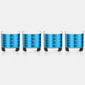 Royal Blue Ribbon Bow Brautparty Whiskyglas (Links)