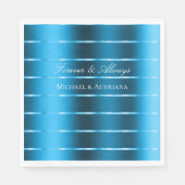 Royal Blue Ribbon Wedding Brautparty Serviette (Vorderseite)