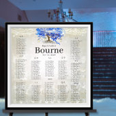 Royal Blue Romantic Heart Leaf Tree Poster