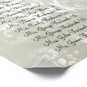 Royal Blue Romantic Heart Leaf Tree Poster (Ecke)