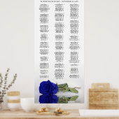 Royal Blue Rose Alphabeating Chart Poster (Küche)
