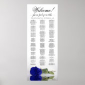 Royal Blue Rose Alphabeating Chart Poster (Vorne)