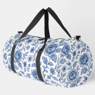 Royal Blue Rose Blumenmuster Duffle Bag