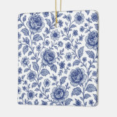 Royal Blue Rose Blumenmuster Keramikornament (Links)