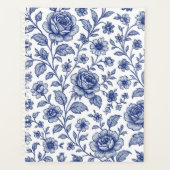 Royal Blue Rose Blumenmuster Planer (Vorderseite)