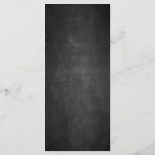 Royal Blue Rose Chalk Board Hochzeit im Herbst Kar Menükarte (Rückseite)