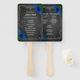 Royal Blue Rose Chalk Board Hochzeit im Herbst Pro Fächer