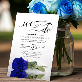 Royal Blue Rose, die wir noch immer Hochzeitfeiert Einladung