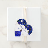 Royal Blue Rose Elegante Butterfly Blue Gown Geschenkanhänger (Beispiel)