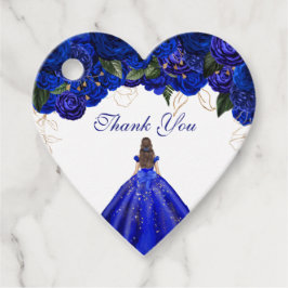 Royal Blue Rose Elegante Floral Danke Geburtstag Geschenkanhänger