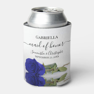 Royal Blue Rose Elegante Trauzeugin Hochzeit Dosenkühler