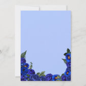 Royal Blue Rose Elegantes Kleid Tiara Quinceanera Einladung (Rückseite)