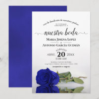Royal Blue Rose Spanish Nuestra Boda Wedding