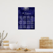 Royal Blue Rose und ein Splash of Silver Glitzer Poster (Küche)