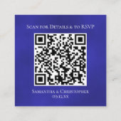 Royal Blue Rose Wedding Details & UAWG QR Code Begleitkarte (Rückseite)