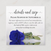 Royal Blue Rose Wedding Details & UAWG QR Code Begleitkarte (Vorderseite)
