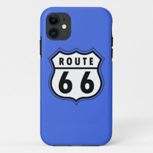 Royal Blue Route 66 Road Sign Case-Mate iPhone Hülle