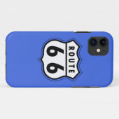 Royal Blue Route 66 Road Sign Case-Mate iPhone Hülle (Rückseite (Horizontal))