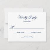 Royal Blue RSVP Card (Vorderseite)
