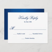 Royal Blue RSVP Card (Vorne/Hinten)