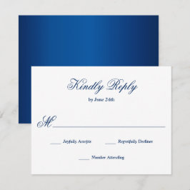 Royal Blue RSVP Card Karte